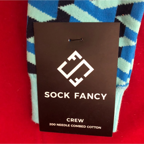 Sock Fancy Crew Cut Style 200 Needle Combed Cotton Sock - Picture 2 of 5